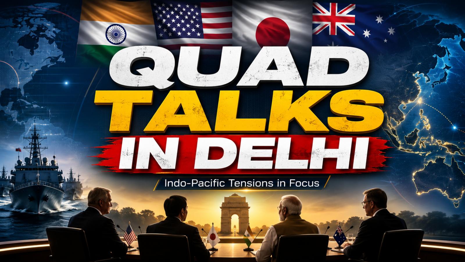 India Hosts Quad Delhi Meeting as Indo-Pacific Security, China and West Asia Tensions Take Centre Stage