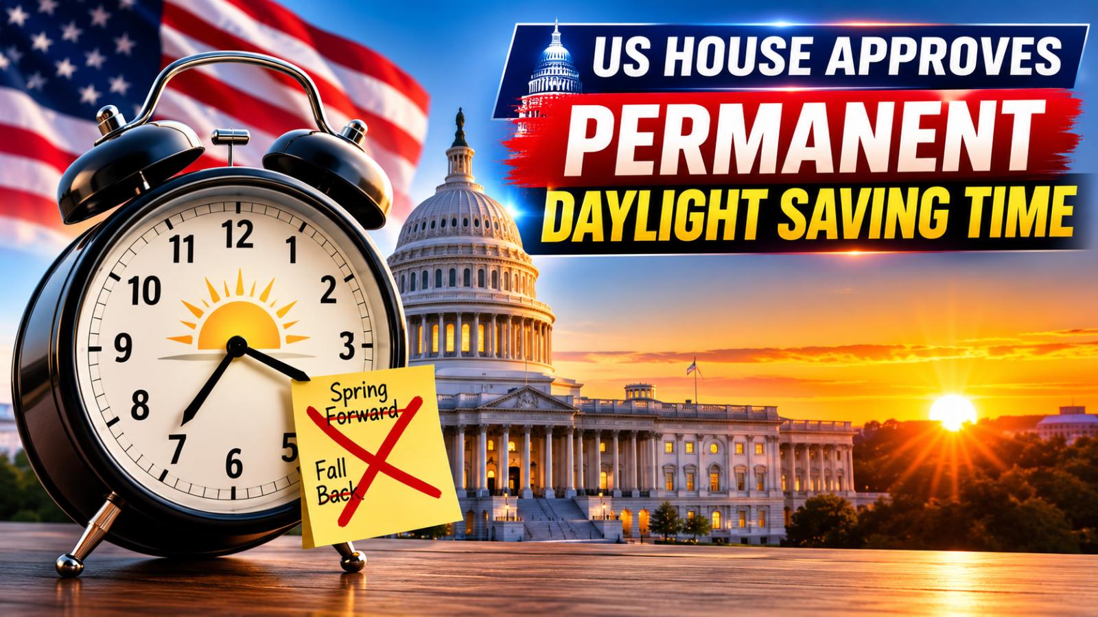 Permanent Daylight Saving Time Bill Passes US House