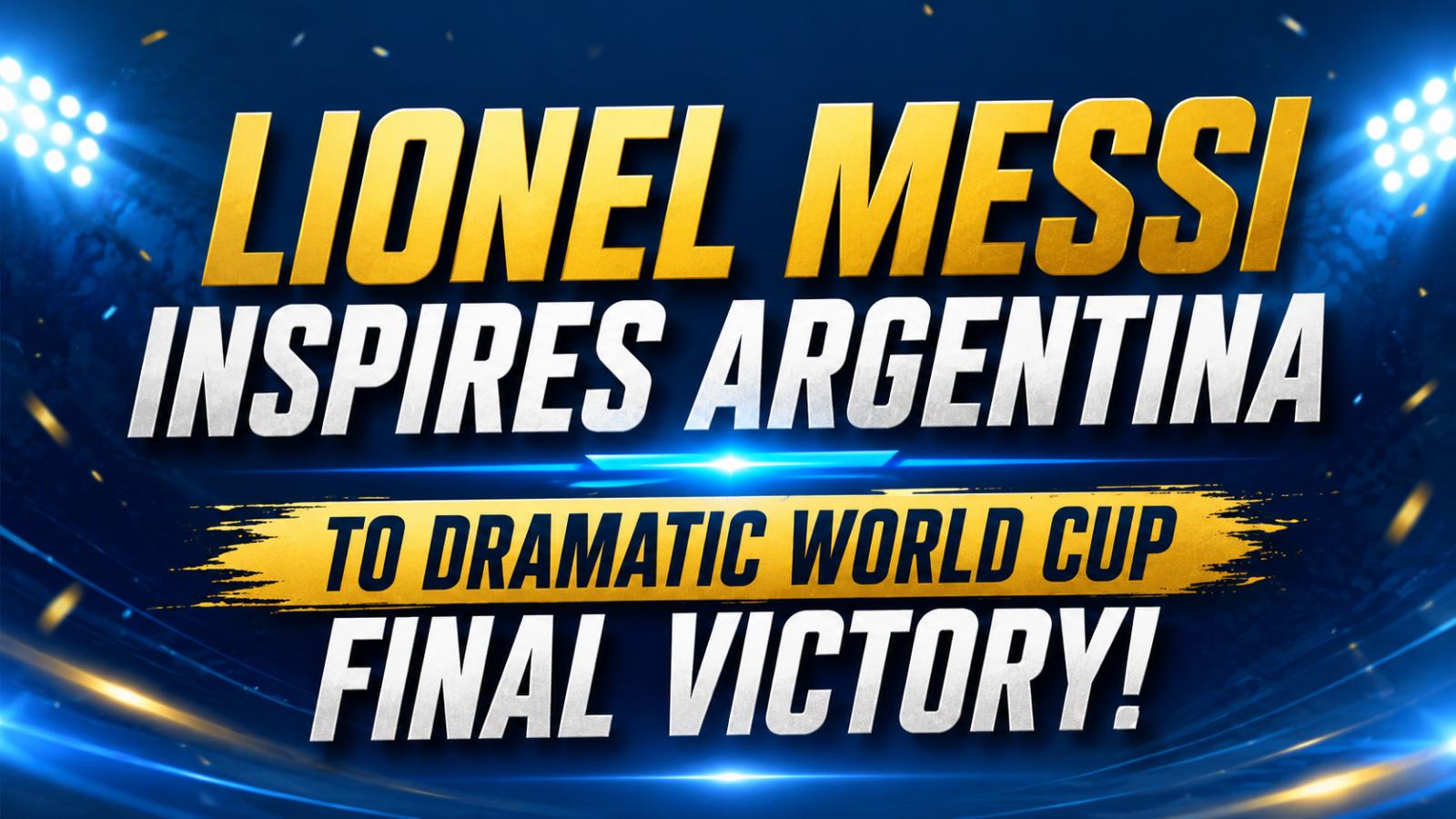 Lionel Messi Two Assists Send Argentina to World Cup Final