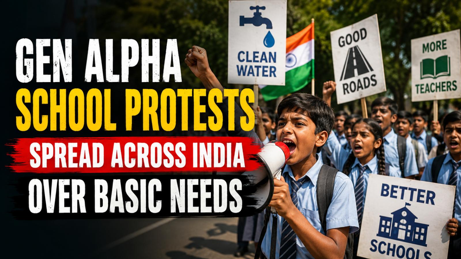 Gen Alpha School Protests Spread Across India Over Basic Needs