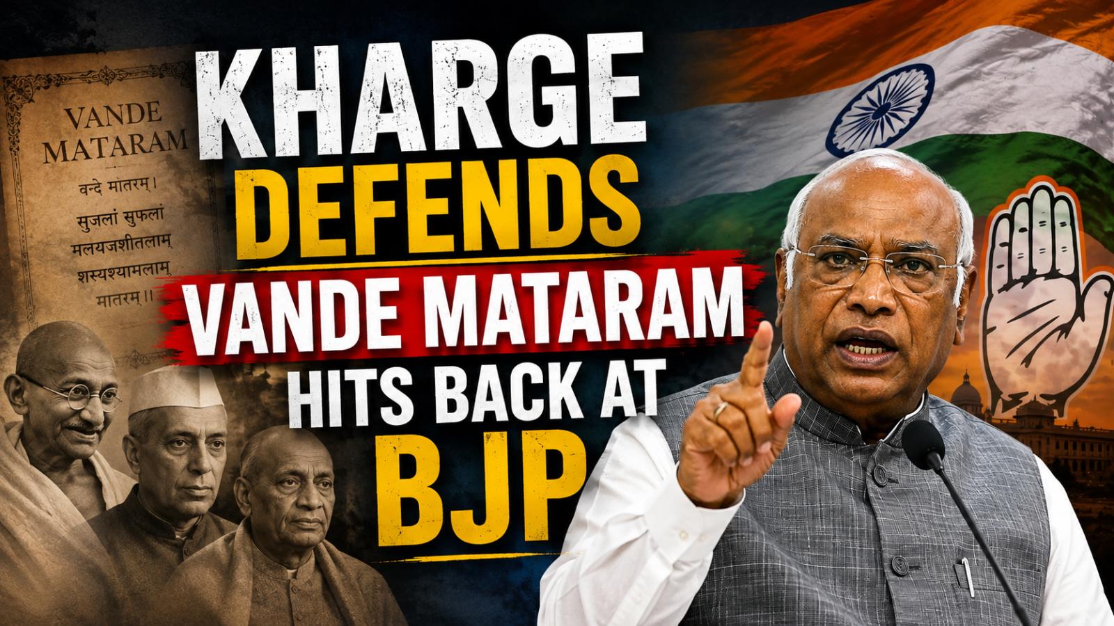 Kharge Vande Mataram Row: Congress Chief Hits Back at BJP