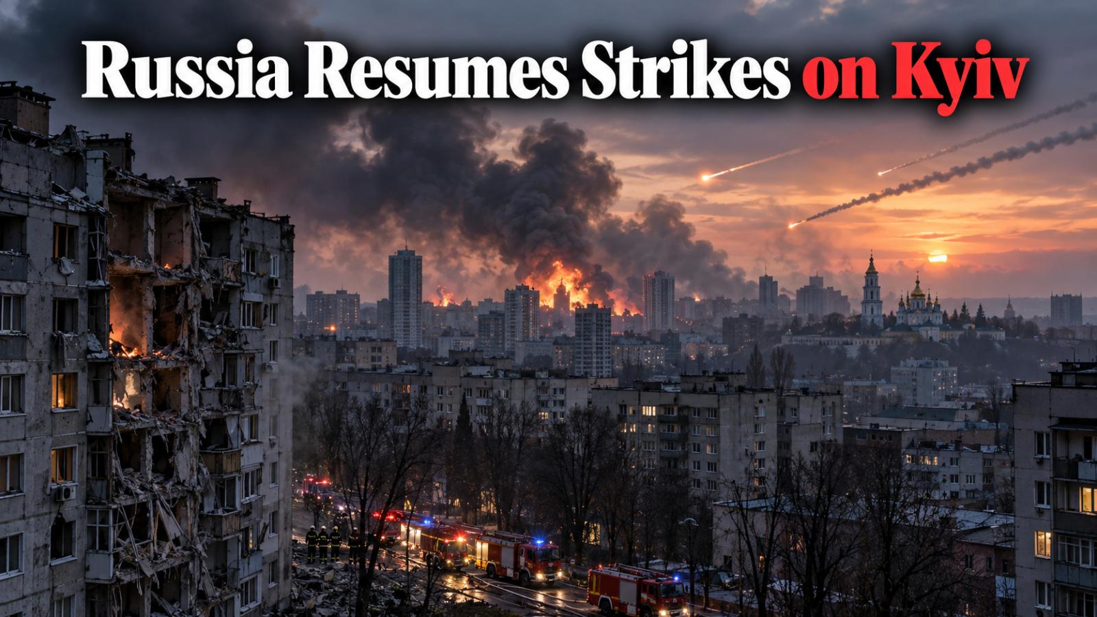 Russia Resumes Kyiv Attacks After Three-Day Pause