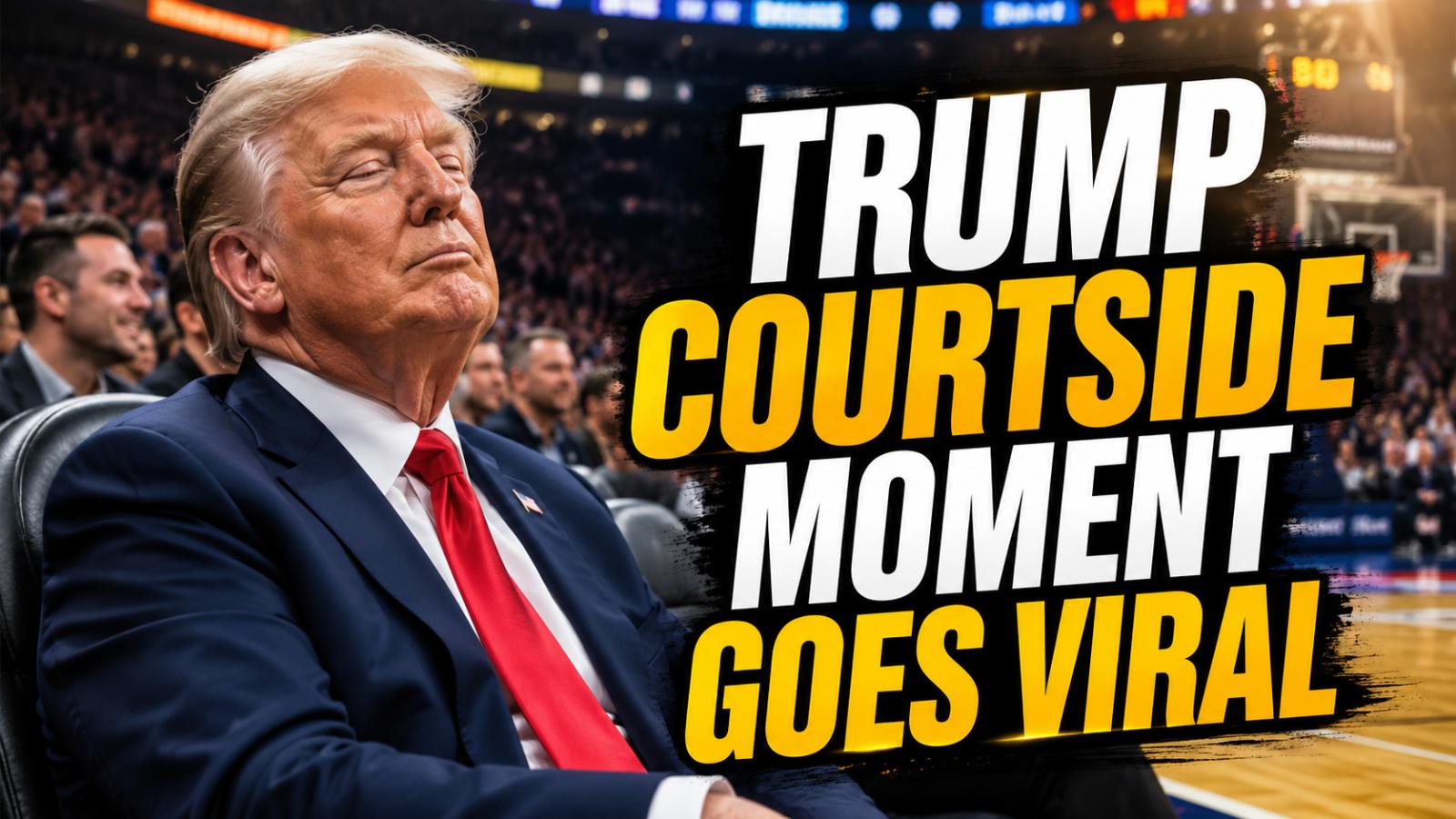 Trump NBA Finals Video Goes Viral After Courtside Moment at Knicks vs Spurs Game 3
