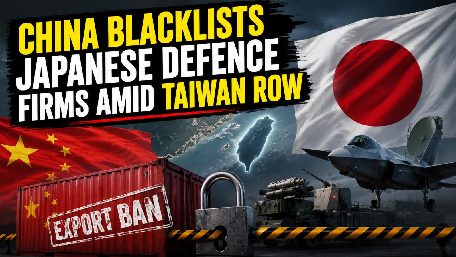 China blacklists Japanese defence firms amid Taiwan row