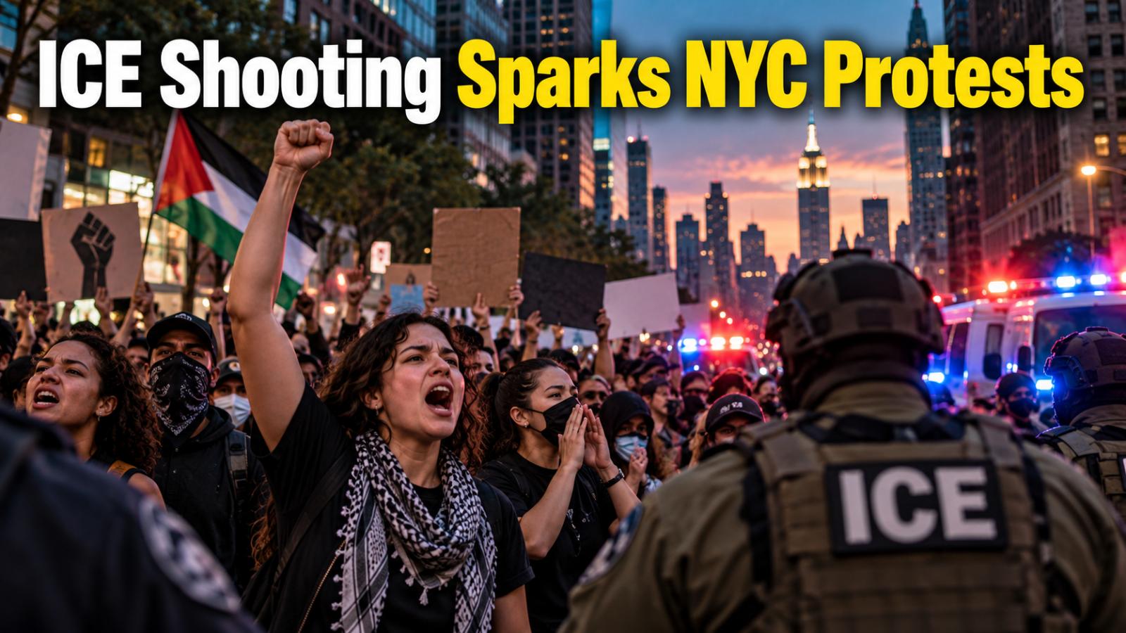 NYC ICE Shooting Protests Erupt After Man Shot With Child in Car