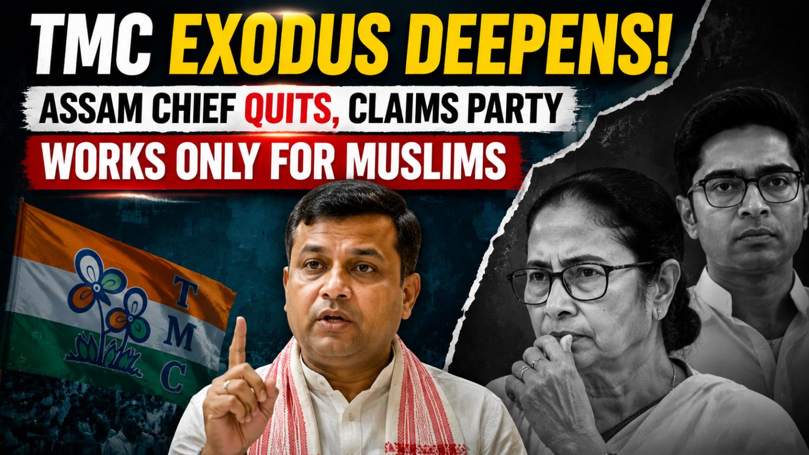 TMC Exodus Deepens As Assam Chief Abhijit Majumdar Quits Party
