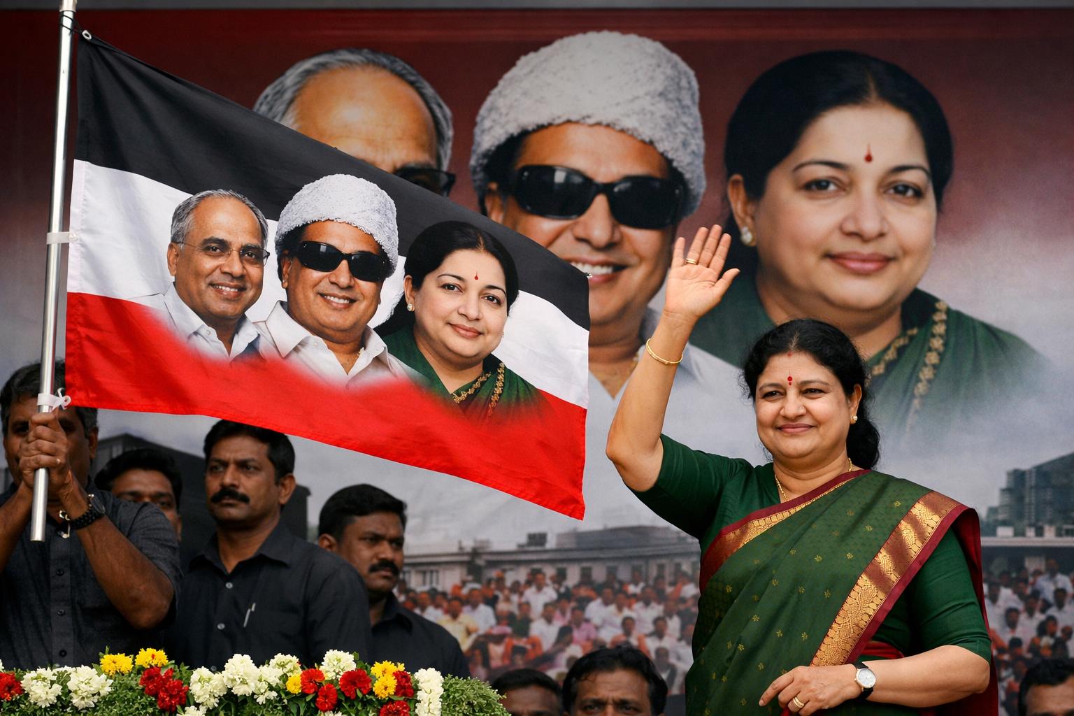Sasikala Launches New Party, Unveils Flag Featuring Jayalalithaa Ahead of Tamil Nadu Elections