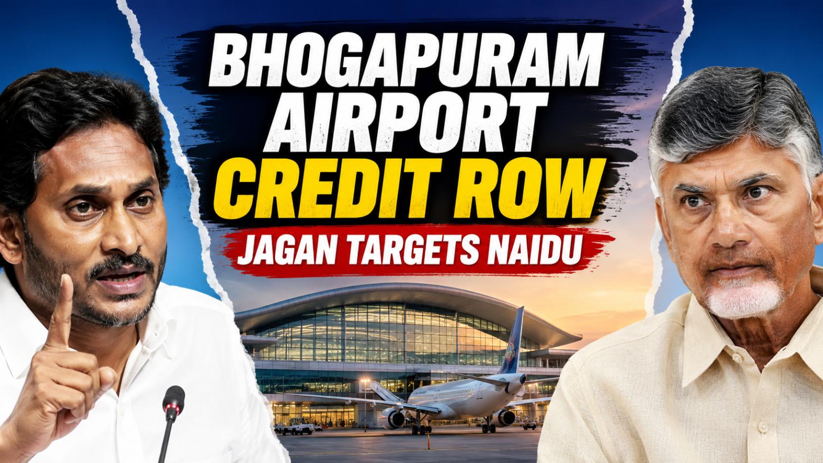 Bhogapuram Airport Credit Row: Jagan Targets Naidu