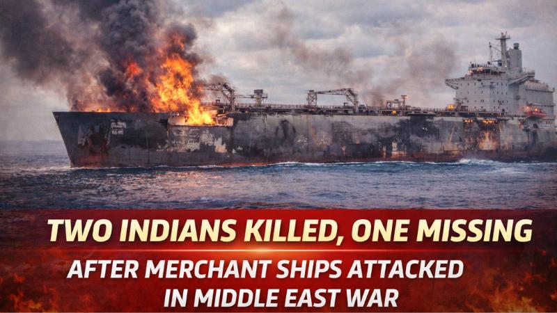 Two Indians Killed, One Missing After Merchant Ships Attacked in Middle East Conflict