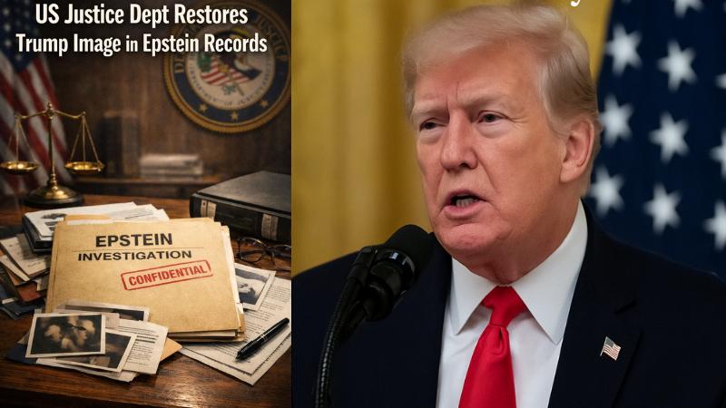 US Justice Dept Restores Trump Photo In Epstein Files After Uproar