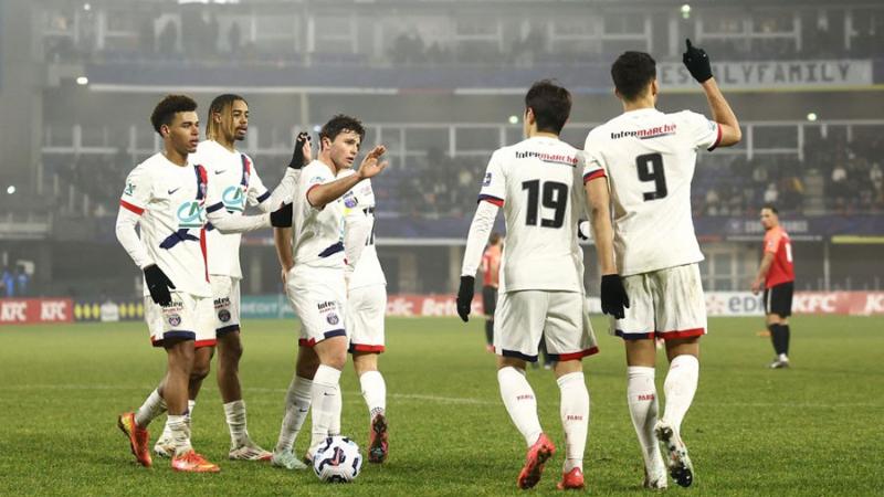 PSG Advances to French Cup Quarters, Dunkerque Shocks Lille on Penalties