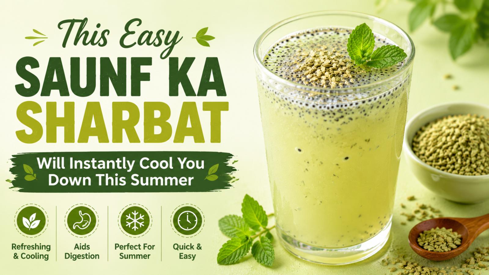 This Easy Saunf Ka Sharbat Will Instantly Cool You Down This Summer