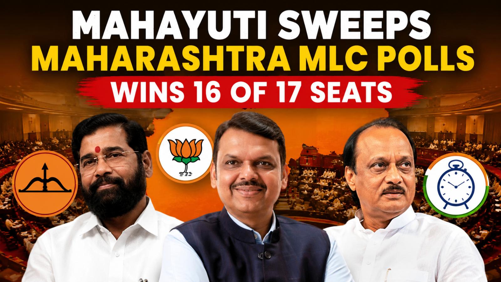 Mahayuti wins 16 of 17 seats in Maharashtra MLC polls