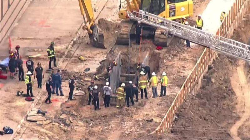 Worker Rescued After Falling Into Trench at L.D. Bell High School
