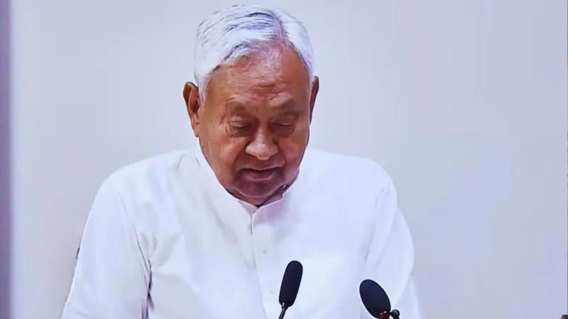 Nitish Kumar Takes Oath as Rajya Sabha Member Who Will Be Bihar's Next Chief Minister