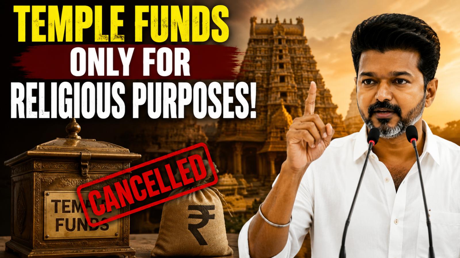 Vijay govt faces heat over Rs 246 crore temple fund decision