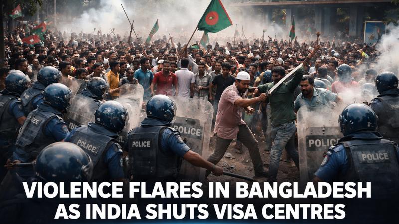 Violence Flares In Bangladesh As India Shuts Visa Centres Over Security Threats