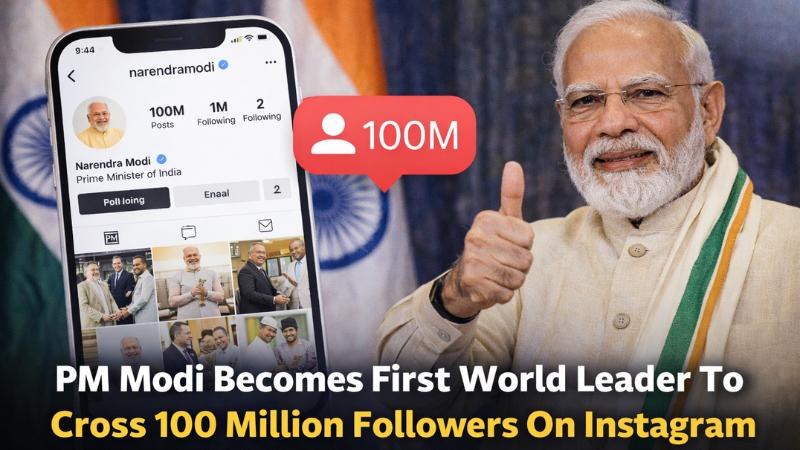 PM Modi Becomes the First World Leader to Reach 100 Million Followers on Instagram