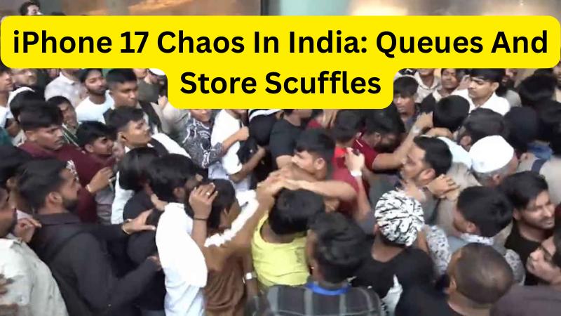 iPhone 17 Frenzy In India Queues, Scuffles And Overnight Madness At Apple Stores