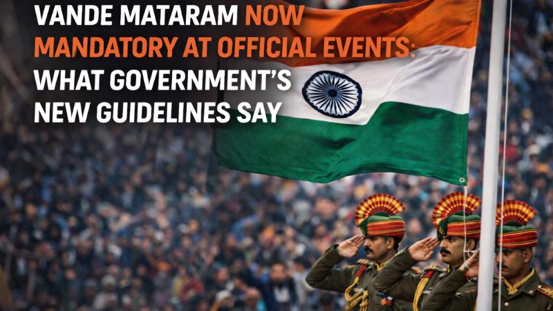 Vande Mataram Now Mandatory at Official Events: What Government's New Guidelines Say