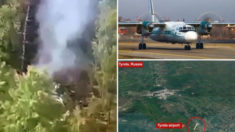 Russian Plane Crash  43 Confirmed Dead as Wreckage Found on Fire in Amur
