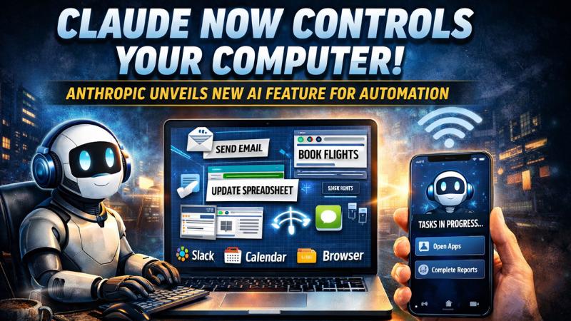 Claude Now Controls Your Computer, Anthropic Unveils New AI Feature for Automation
