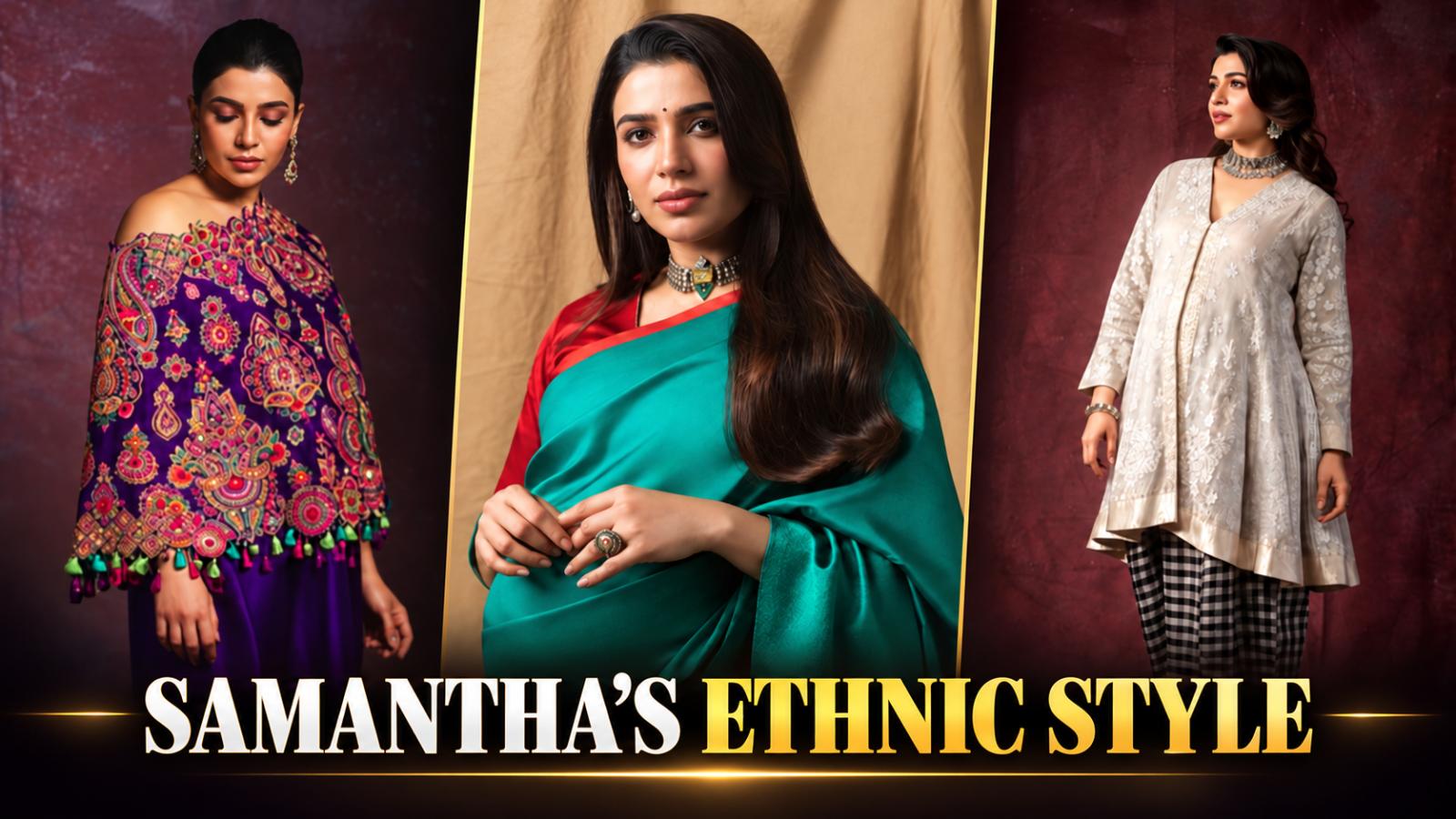 Samantha Ruth Prabhu Shines in Saree, Cape and Kurta Looks