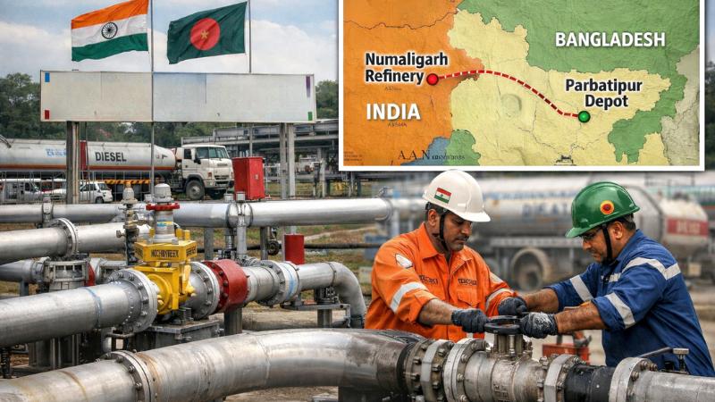 India Begins Supplying 5,000 Tonnes of Diesel to Bangladesh Amid Energy Crisis