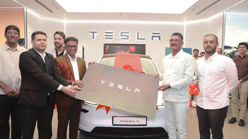 Maharashtra Minister Pratap Sarnaik Becomes First Tesla Model Y Owner In India