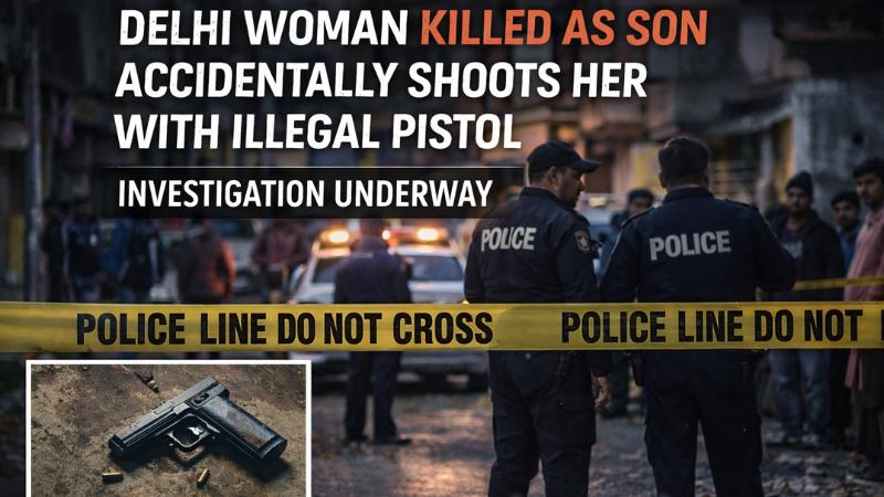 Delhi Woman Killed as Son Accidentally Shoots Her with Illegal Pistol, Investigation Underway