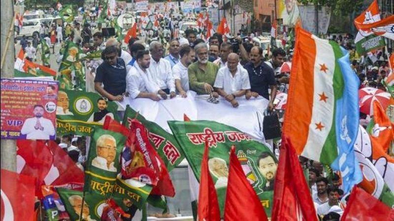 INDIA Bloc Protests in Bihar Over Voter Roll Revision, Labour Code