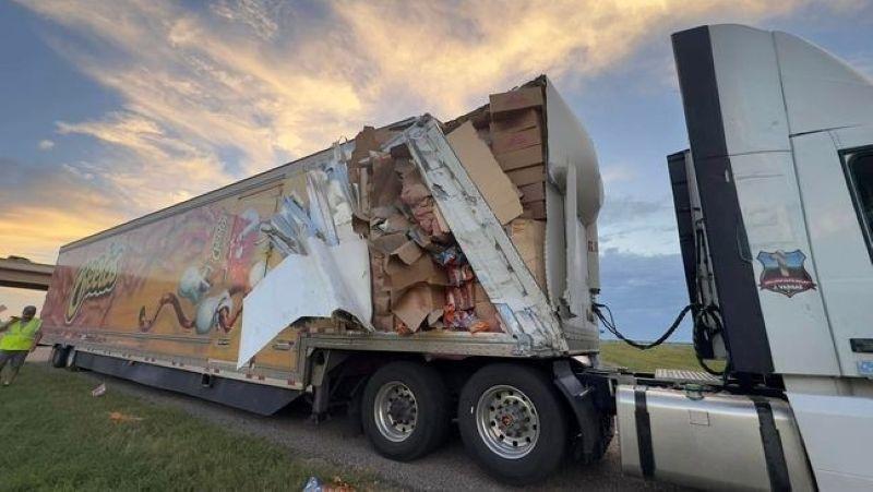 Cheetos Spill Across SH 130 After Crash With Amazon Truck in Travis County