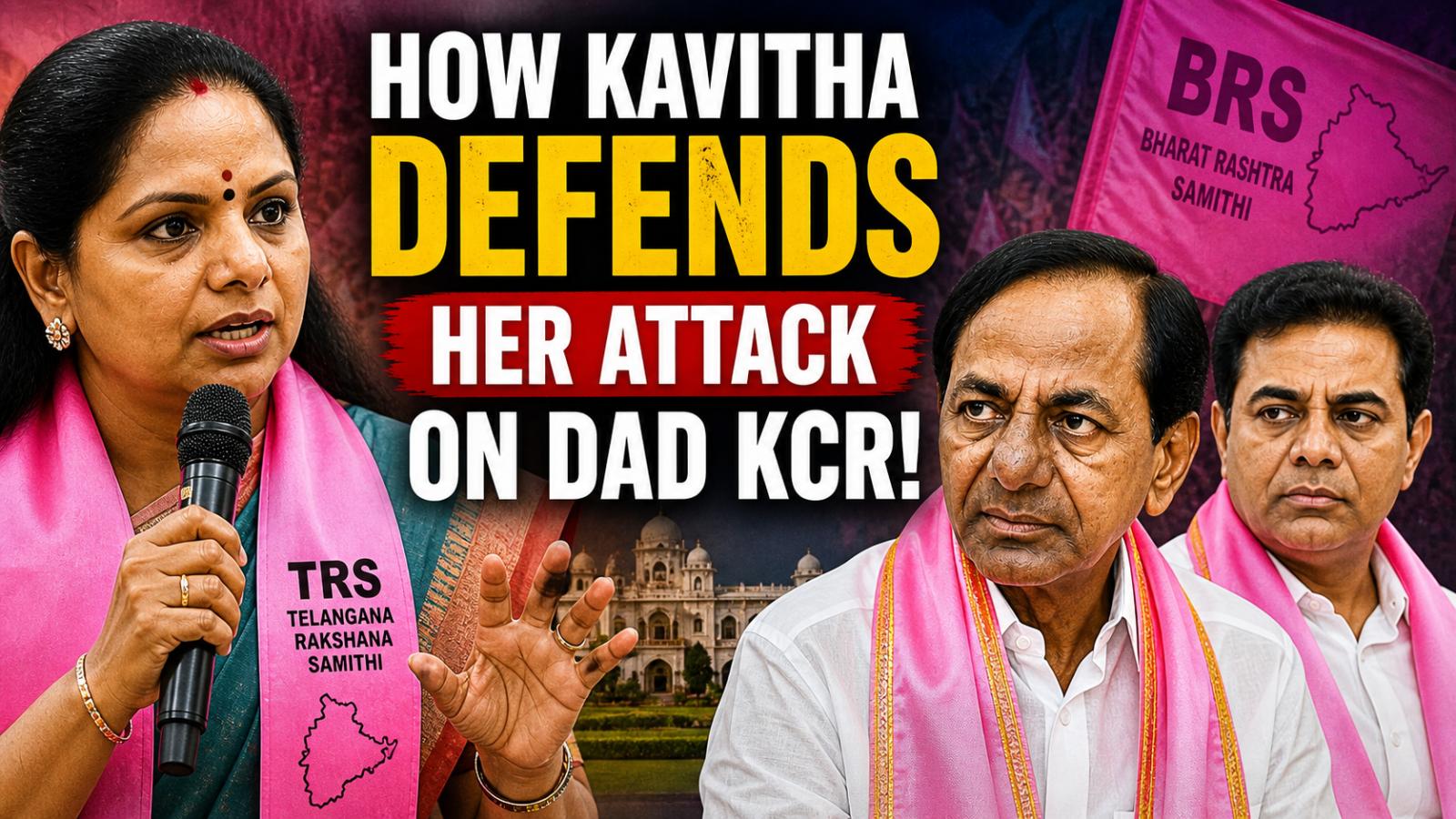 Kavitha Clarifies Stand on Criticizing KCR, Separates Politics from Family