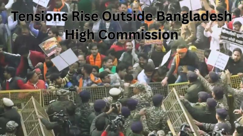 Violent Protest Outside Bangladesh Mission in Delhi Over Dipu Das Lynching