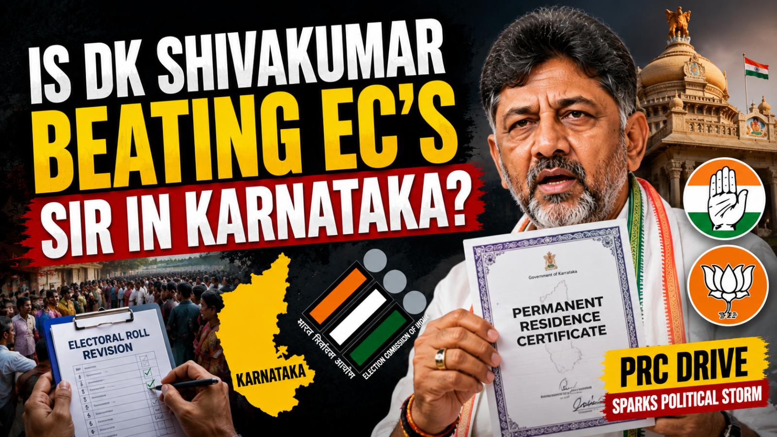 DK Shivakumar PRC Drive Sparks Karnataka SIR Vote Row