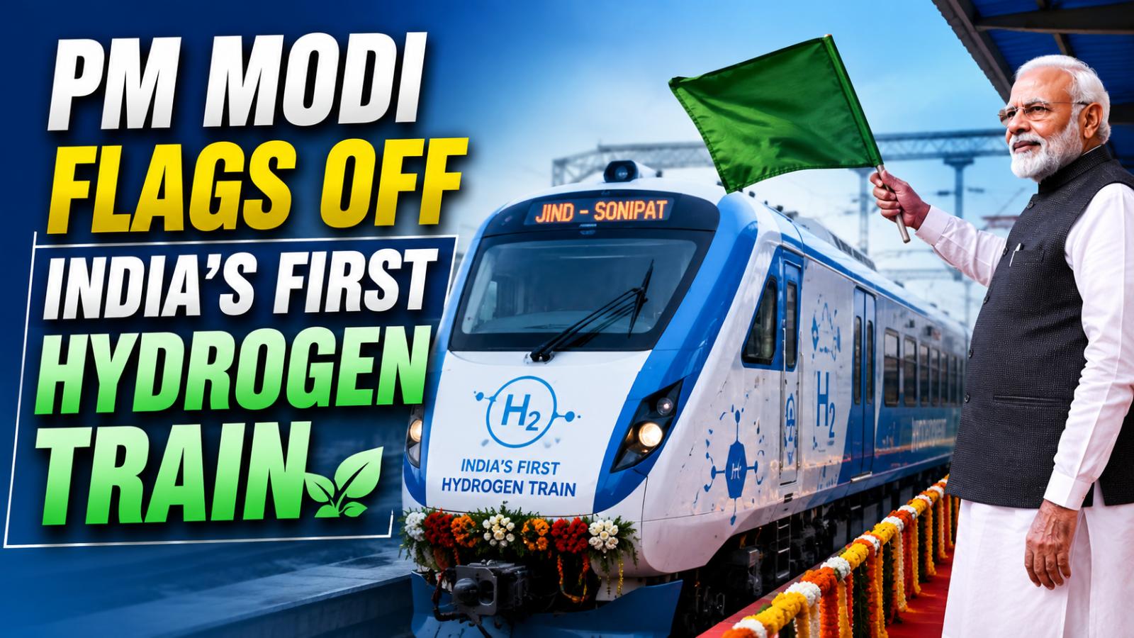 PM Modi Flags Off India’s First Hydrogen Train in Haryana