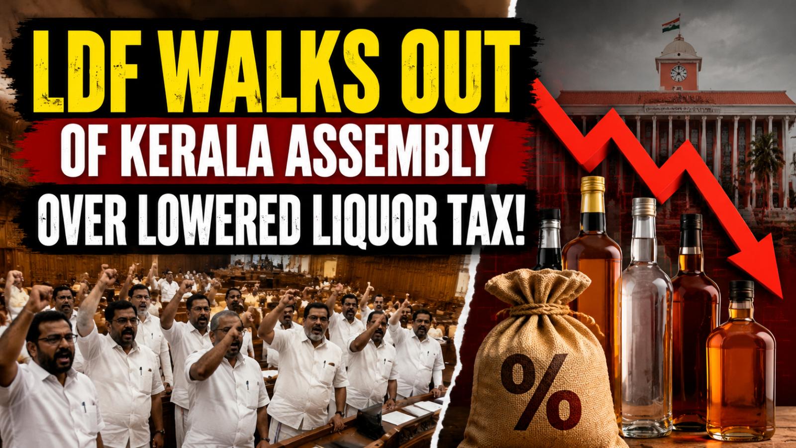 Kerala Assembly walkout by LDF over liquor tax reduction row