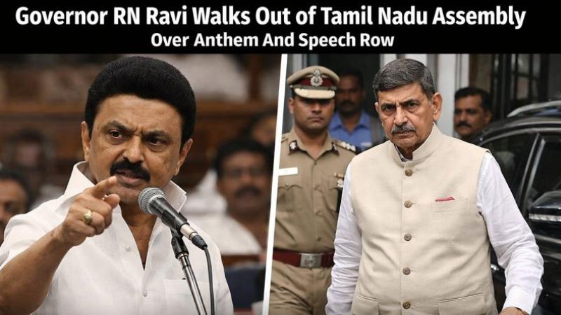 Governor RN Ravi Walks Out of Tamil Nadu Assembly Over Anthem And Speech Row