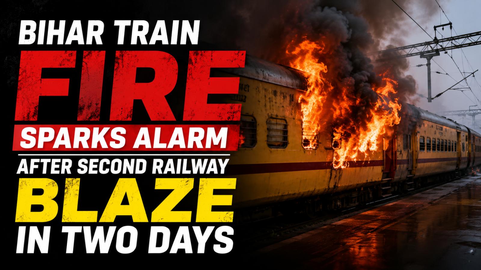 Bihar Train Fire Sparks Alarm After Second Railway Blaze In Two Days