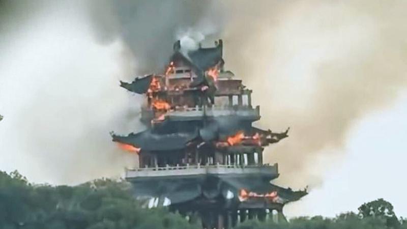 Tourist’s Candle Mishap Sparks Massive Fire At Chinese Mountain Temple In Jiangsu