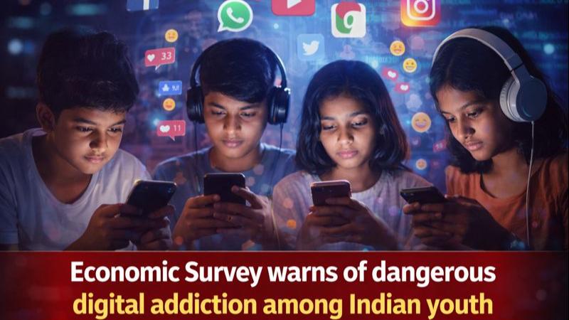 Economic Survey warns of dangerous digital addiction among Indian youth