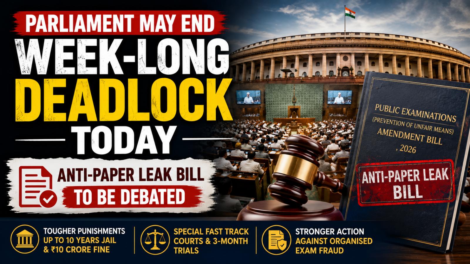 Anti-Paper Leak Bill Debate May End Parliament Deadlock