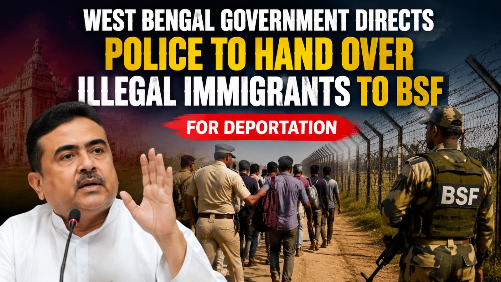 West Bengal Orders Police to Hand Illegal Migrants to BSF for Deportation