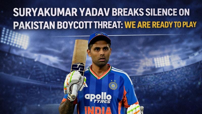 Suryakumar Yadav Breaks Silence on Pakistan Boycott Threat, Ready to Play in T20 World Cup