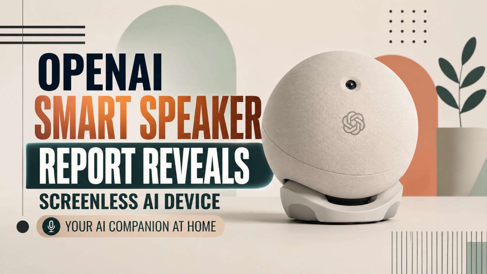 OpenAI Smart Speaker Report Reveals Screenless AI Device