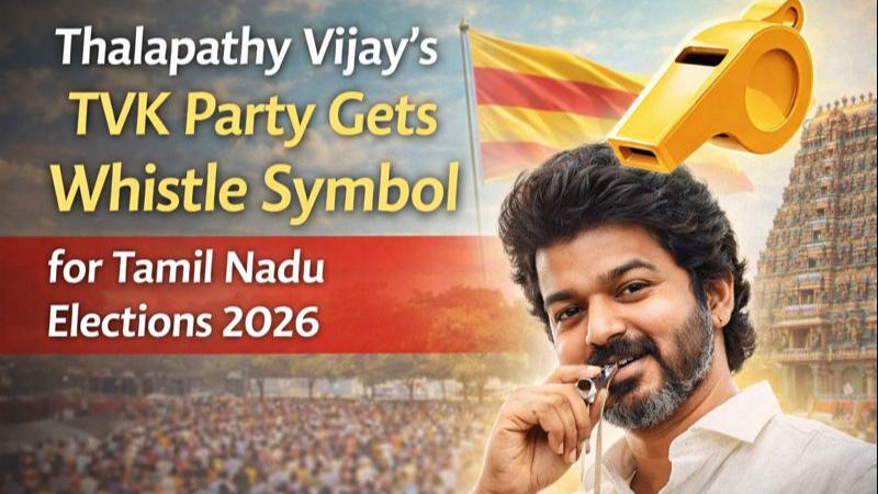 Thalapathy Vijay’s Party to Use Whistle Symbol The Significance and Impact on 2026 Tamil Nadu Polls