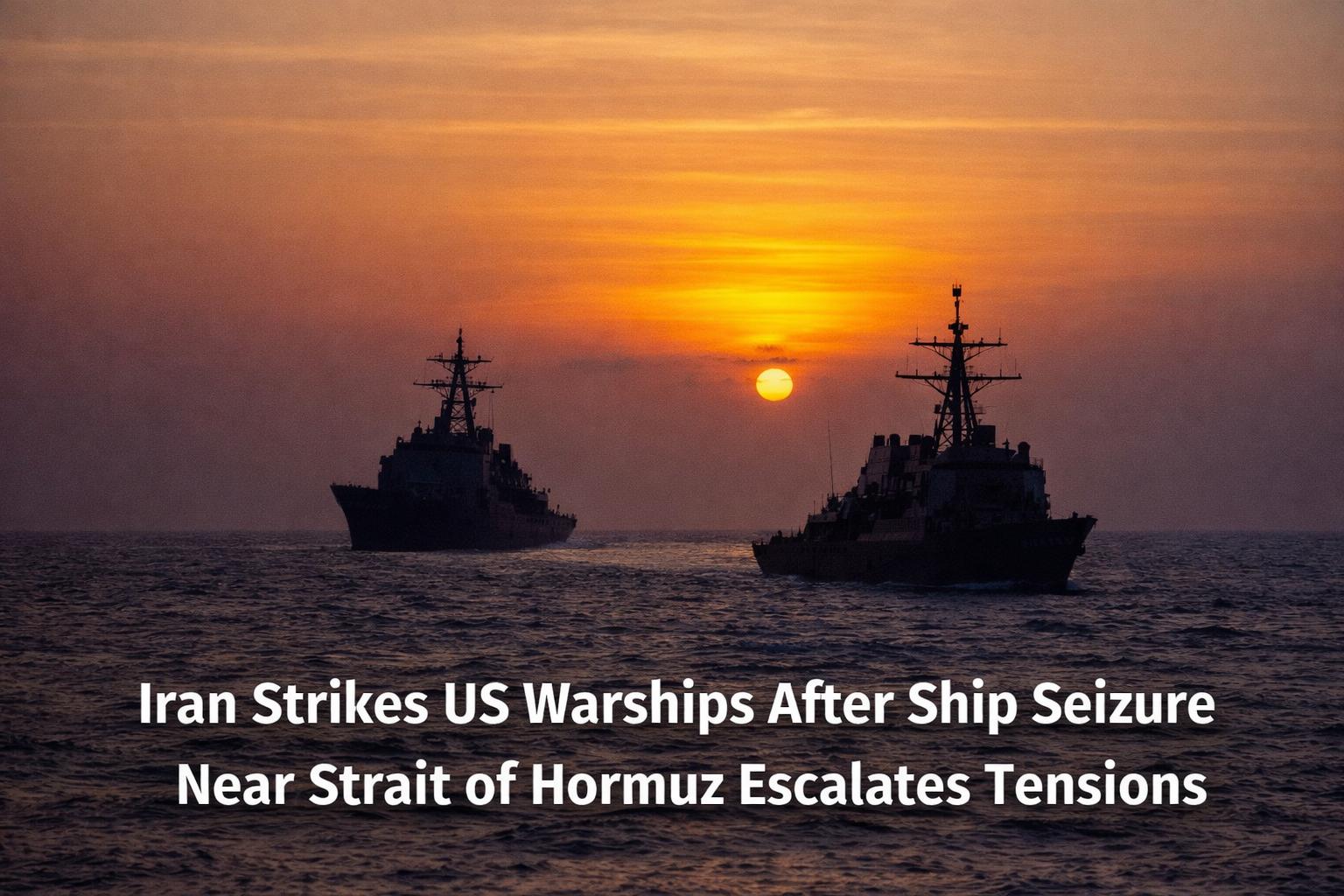 Iran Strikes US Warships After Ship Seizure Near Strait of Hormuz Escalates Tensions