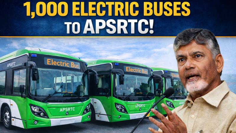 Chandrababu Naidu Announces 1,000 Electric Buses for APSRTC to Boost Green Energy