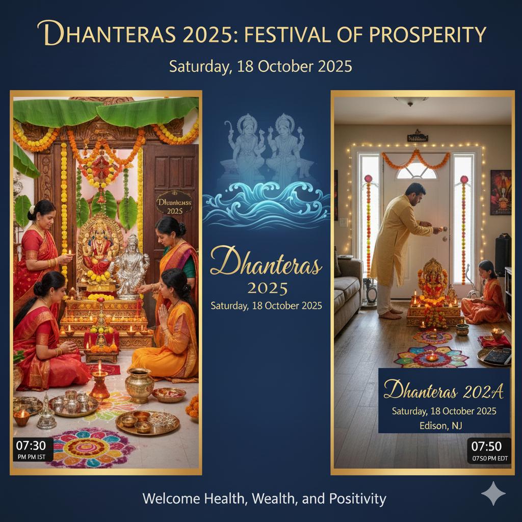 Dhanteras 2025 Date, Puja Muhurat, USA & India Timings, Significance, Rituals & What to Buy