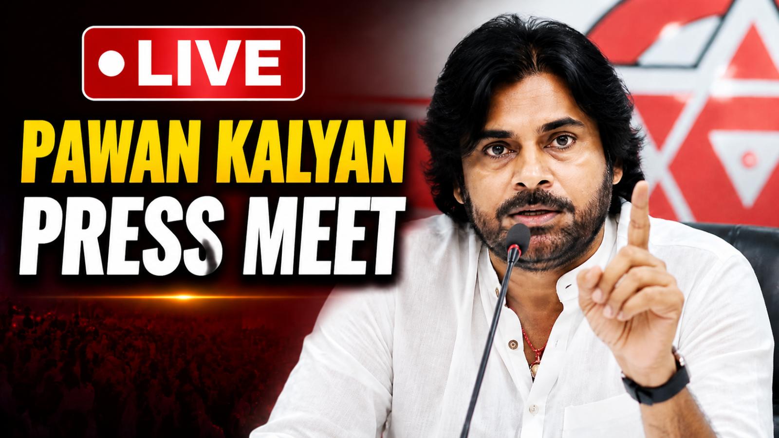 Pawan Kalyan Press Meet Live – Slams Police Over Permission Denial in Hyderabad